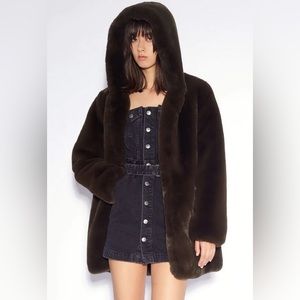 APPARIS Marie Hooded Faux Fur Coat